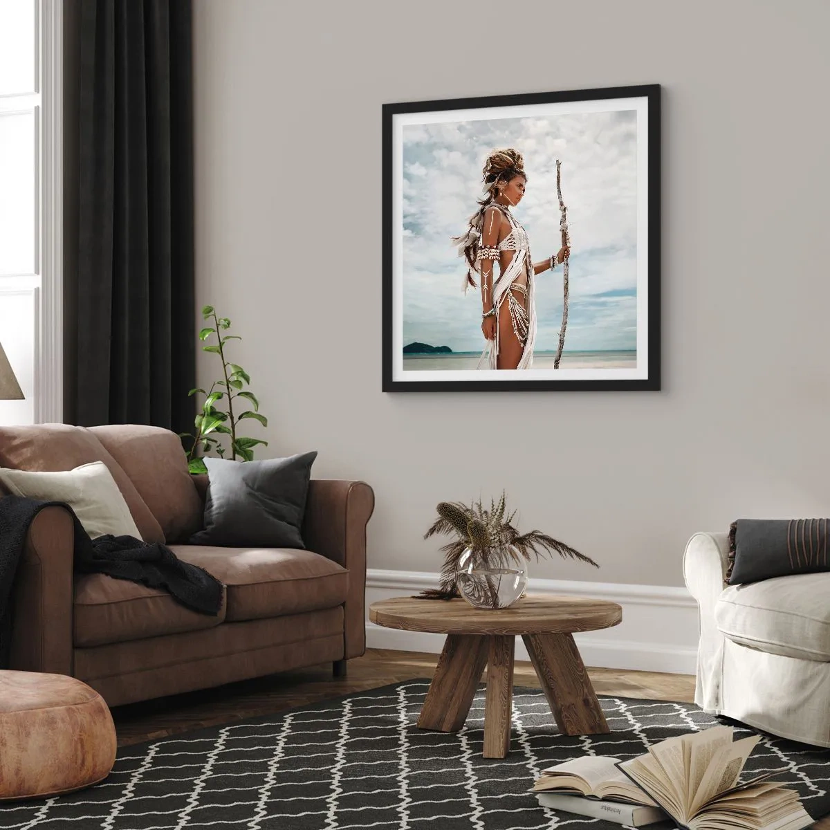 Poster in cornice nera - La regina dei tropici - 50x50 cm