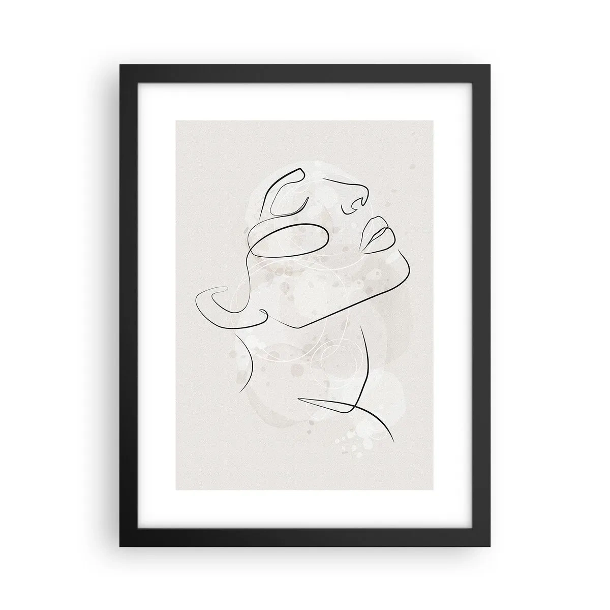 Poster in cornice nera - Profilo di sogno - 30x40 cm