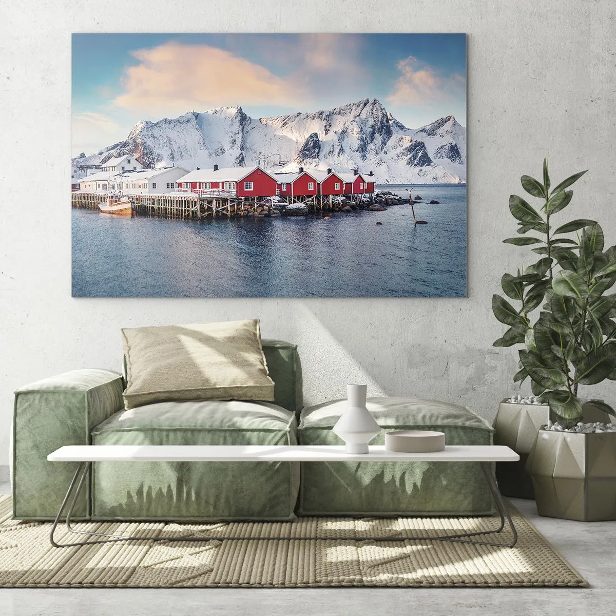 Quadro su vetro - Atmosfera del nord - 70x50 cm