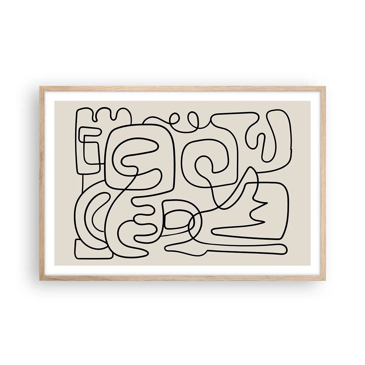 Poster in cornice rovere chiaro - Segui il percorso - 91x61 cm