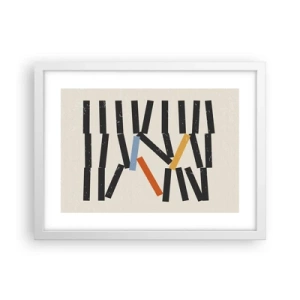 Poster in cornice bianca - Composizione: domino - 40x30 cm