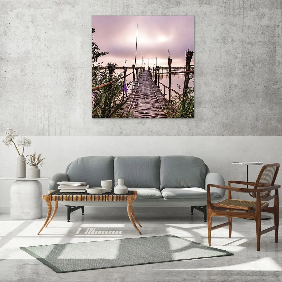 Quadro su vetro - Pace e silenzio dell'Asia - 30x30 cm