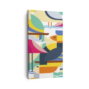 Quadro su tela - Stampe su Tela - La festa degli uccelli - 45x80 cm