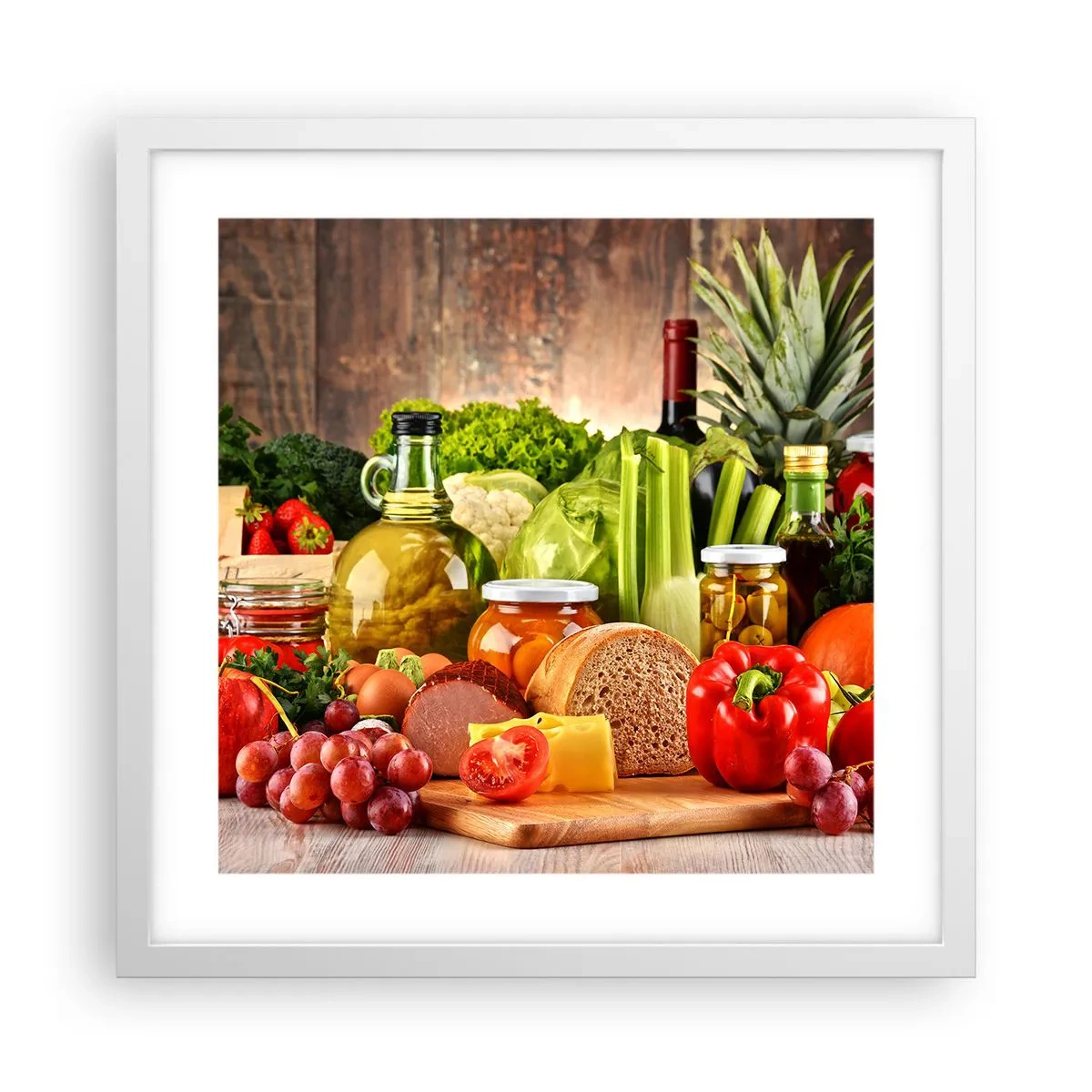 Poster in cornice bianca - Affumicati, arrostiti, marinati - 40x40 cm