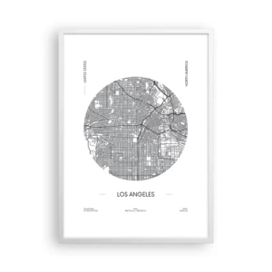 Poster in cornice bianca - Anatomia di Los Angeles - 50x70 cm
