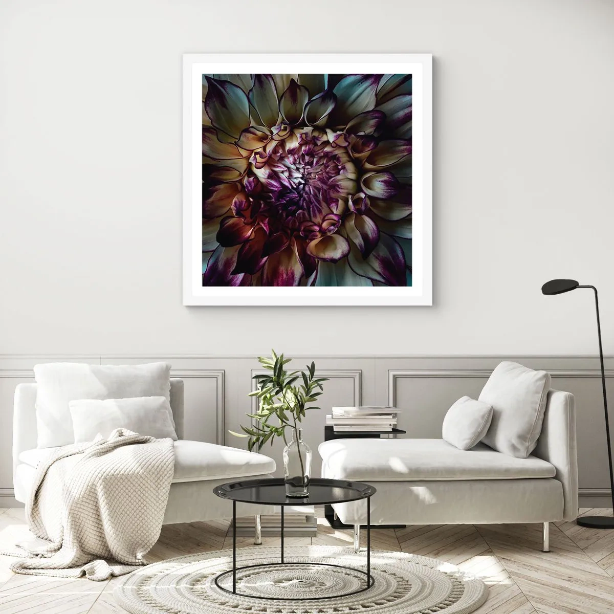 Poster in cornice bianca - Il rigoglio della giovinezza - 60x60 cm