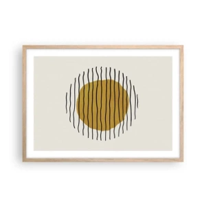 Poster in cornice rovere chiaro - Astrazione fremente di calore - 70x50 cm