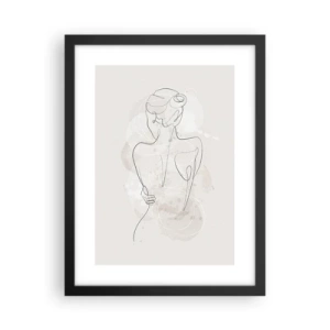 Poster in cornice nera - Come uno strumento delicato - 30x40 cm