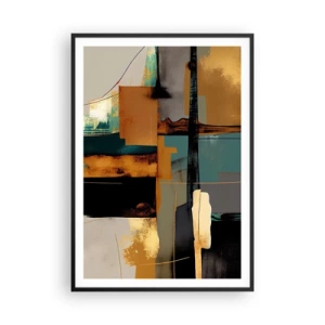 Poster in cornice nera - Astrazione: luci e ombre - 70x100 cm
