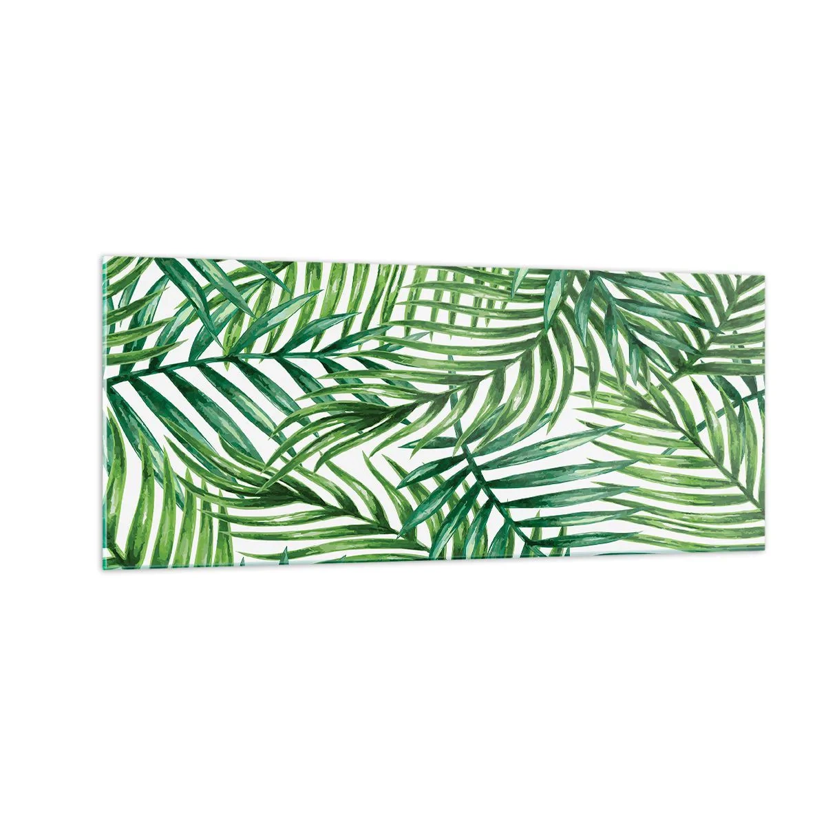 Quadro su vetro - Sotto un baldacchino verde - 100x40 cm