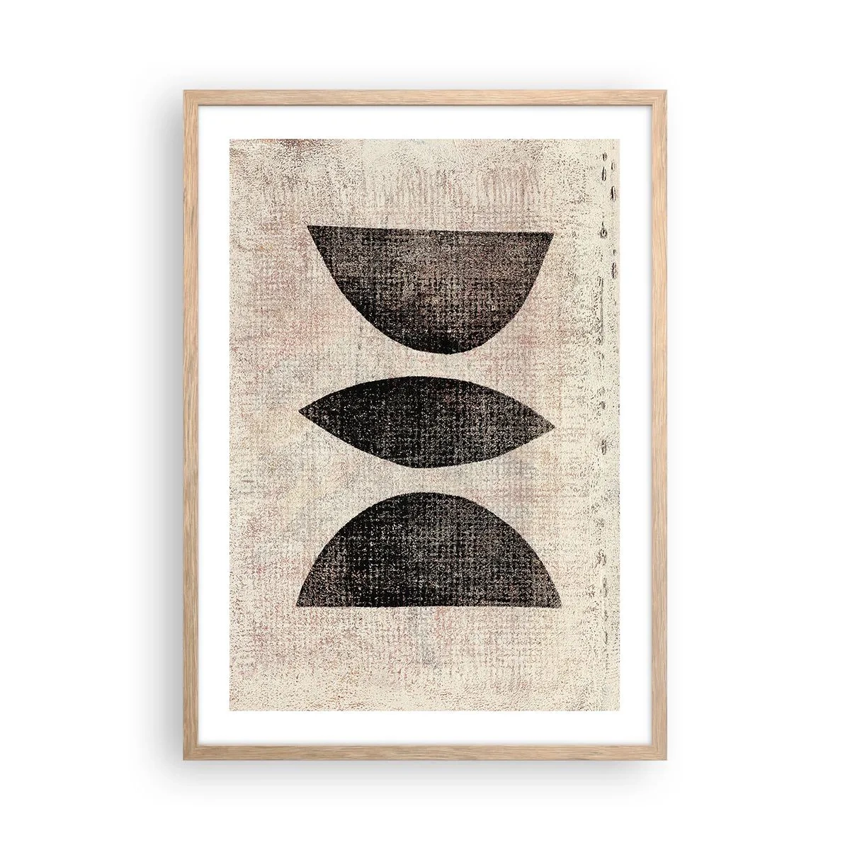 Poster in cornice rovere chiaro - Astrazione etnica - 50x70 cm