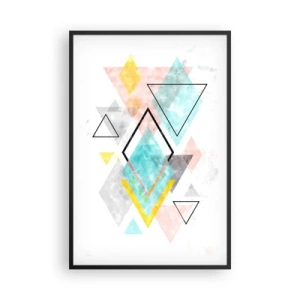 Poster in cornice nera - Gioco geometrico - 61x91 cm
