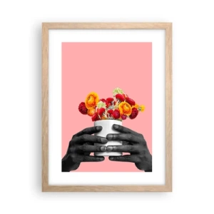 Poster in cornice rovere chiaro - Apoteosi di vita - 30x40 cm