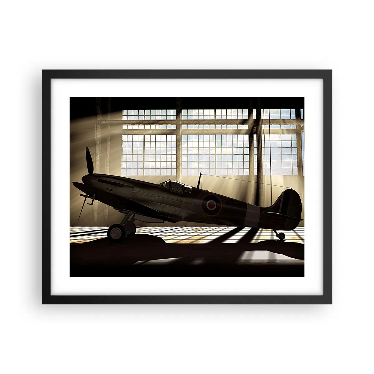 Poster in cornice nera - Il riposo del guerriero - 50x40 cm