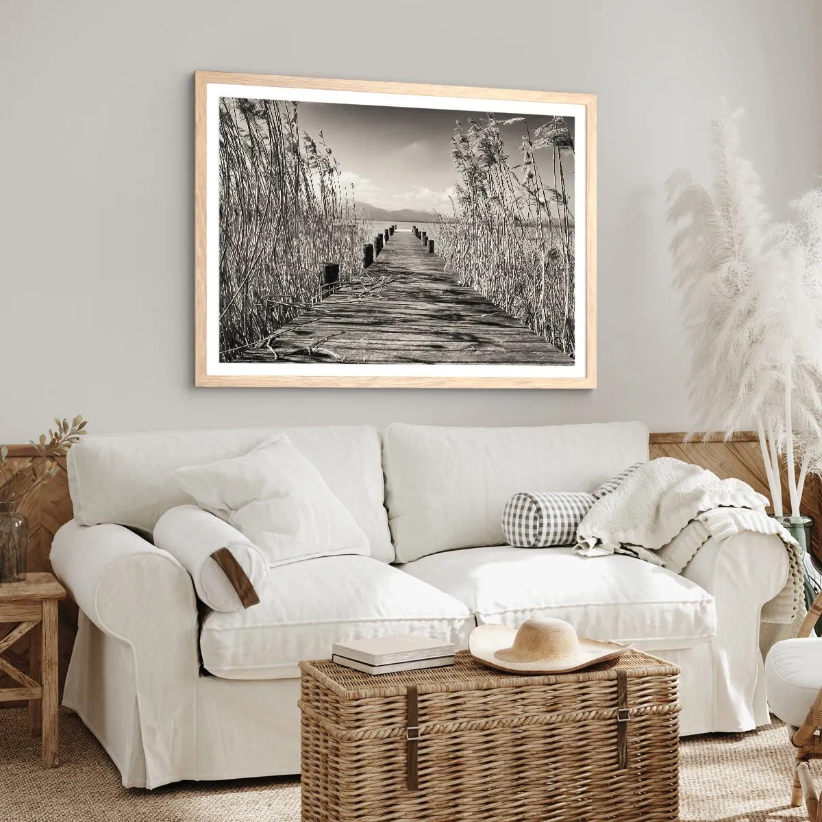 Poster in cornice rovere chiaro - Nel silenzio dell'erba - 70x50 cm