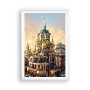 Poster in cornice bianca - La città delle città - 61x91 cm