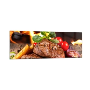 Quadro su vetro - Incantate dal fuoco - 90x30 cm