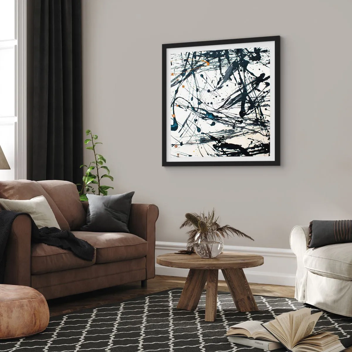 Poster in cornice nera - Ha senso o non ha senso? - 60x60 cm