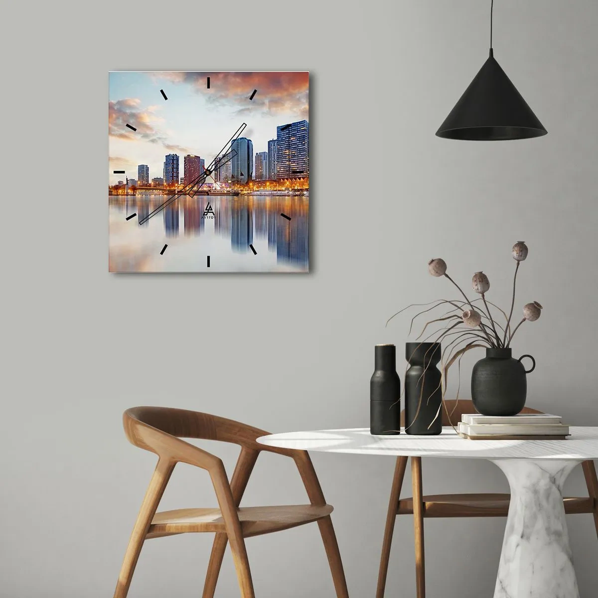 Orologio da parete - Orologio in Vetro - La pace monumentale di Parigi - 40x40 cm