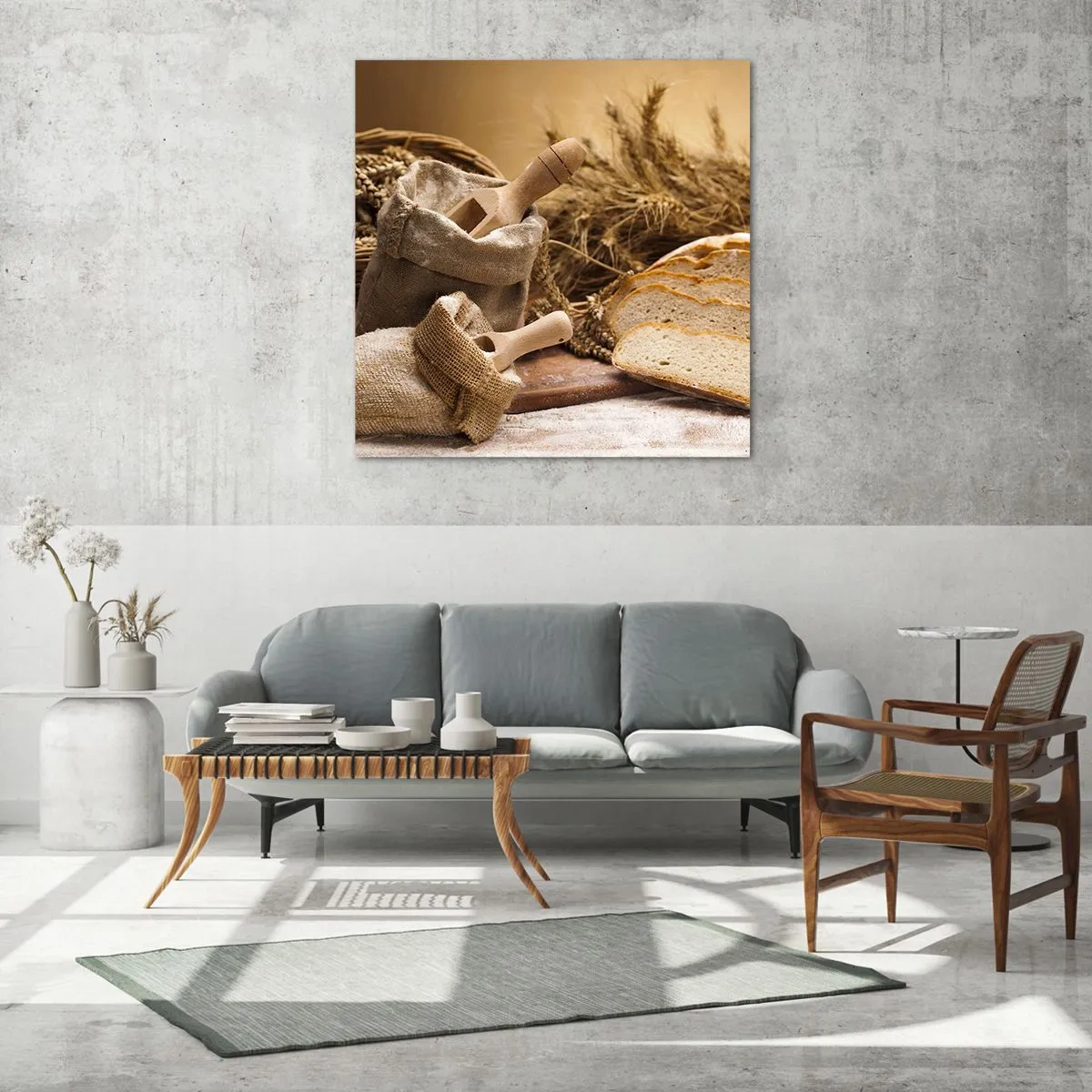 Quadro su vetro - Tagliato dal coltello - 70x70 cm