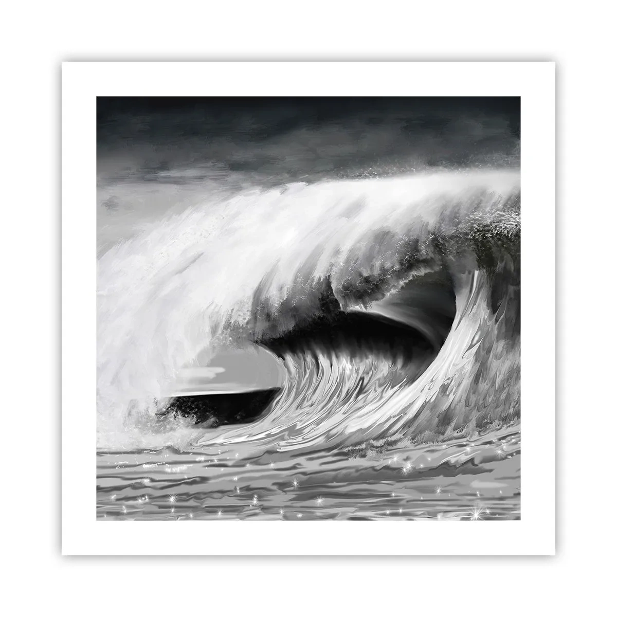 Poster - La furia dell'oceano - 50x50 cm