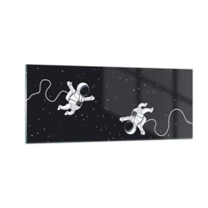Quadro su vetro - Danza cosmica - 100x40 cm