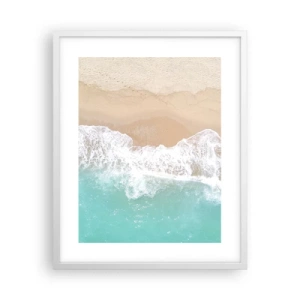 Poster in cornice bianca - Un tocco carezzevole - 40x50 cm