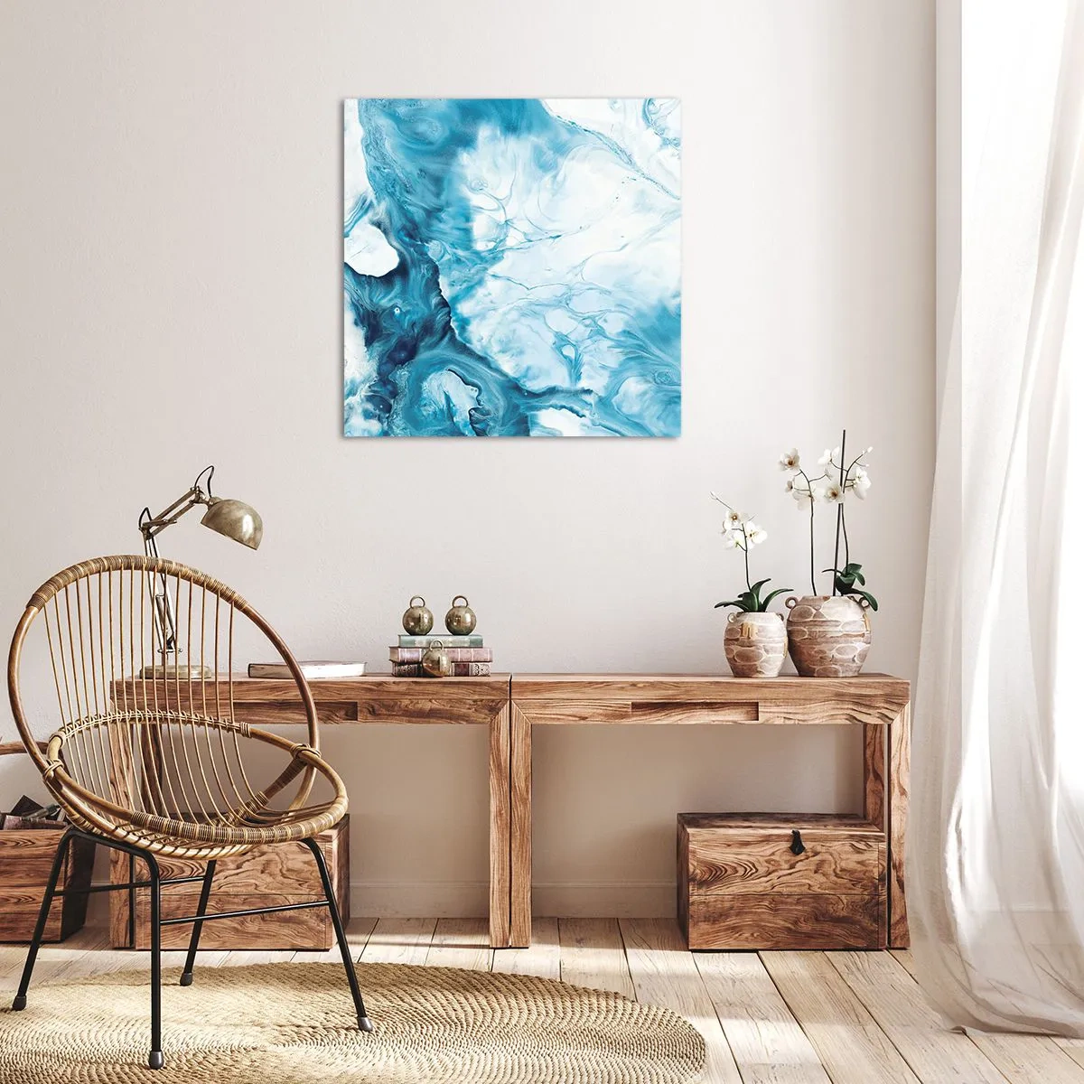 Quadro su tela - Stampe su Tela - Concerto di blu - 30x30 cm