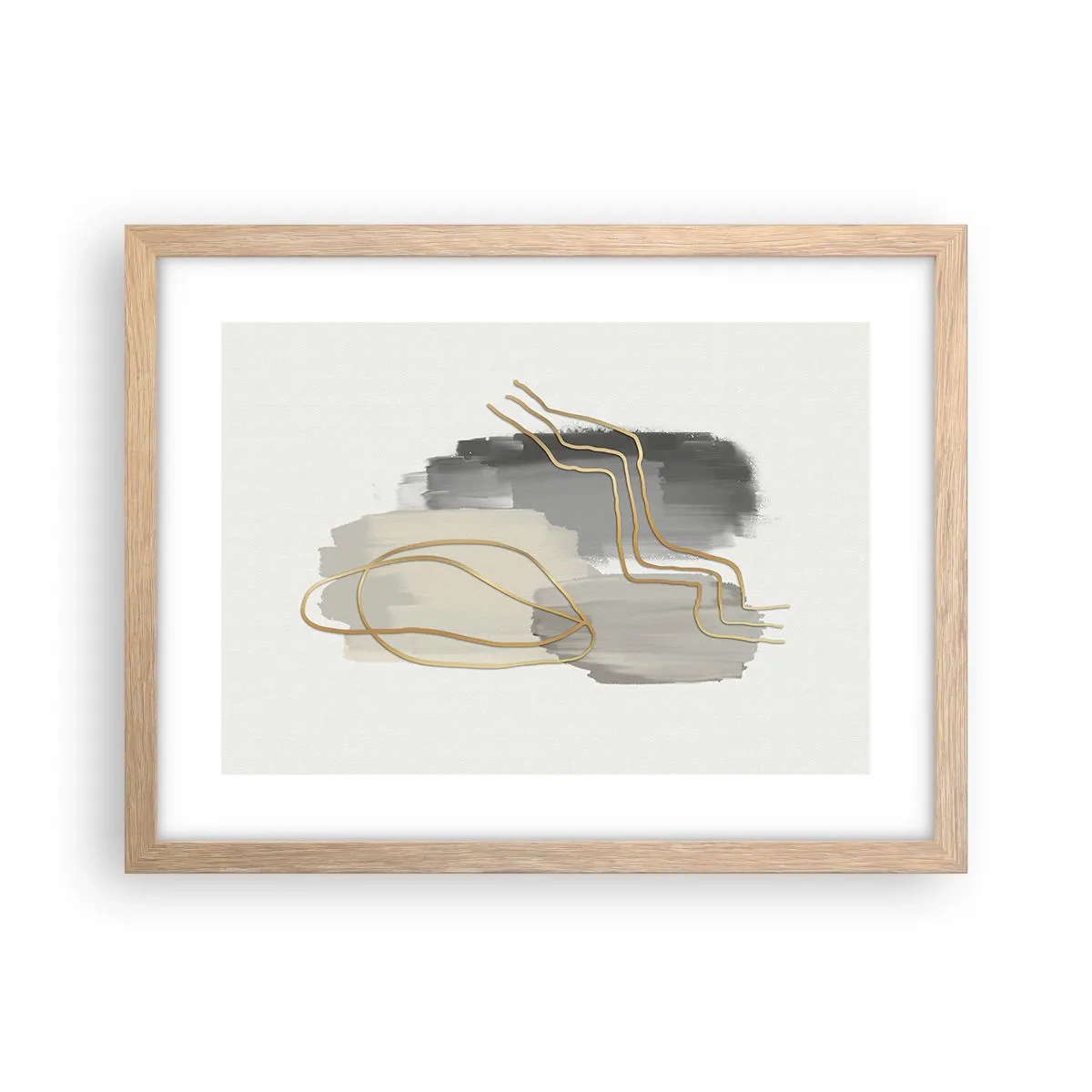 Poster in cornice rovere chiaro - Durata e movimento - 40x30 cm