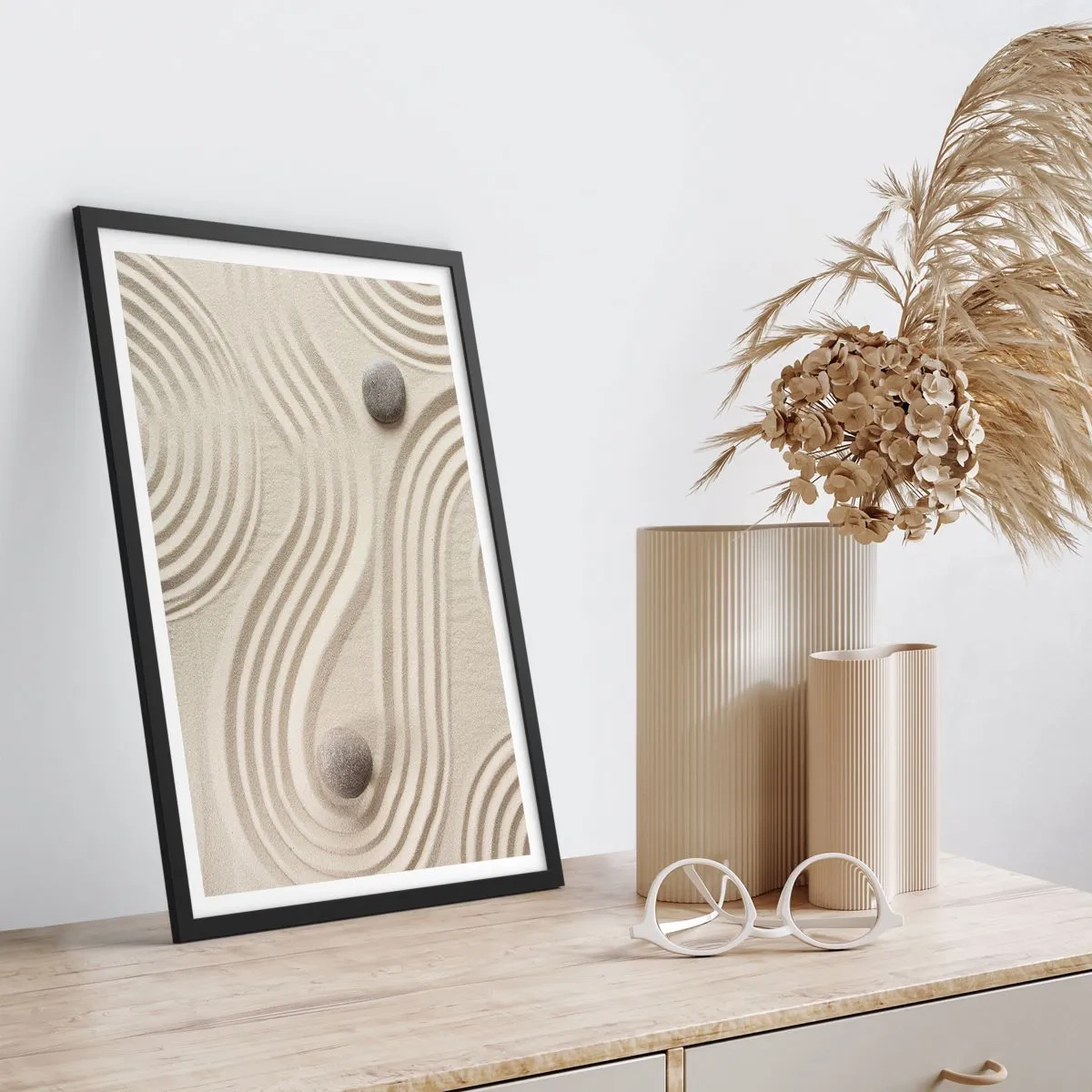 Poster in cornice nera - Il tocco del calore - 40x50 cm