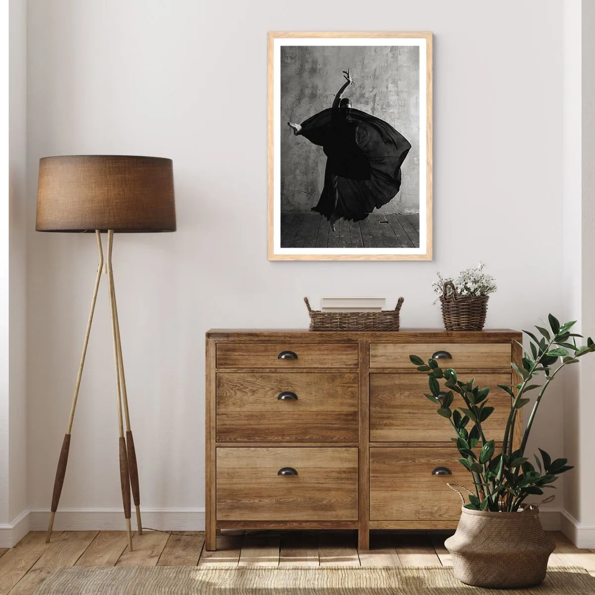 Poster in cornice rovere chiaro - Fasce piene di passione - 40x50 cm