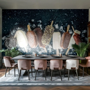 Fotomurali Premium Canvas - Il sapore della calda estate - Gelato, Gastronomia, Cibo - 200x140 cm