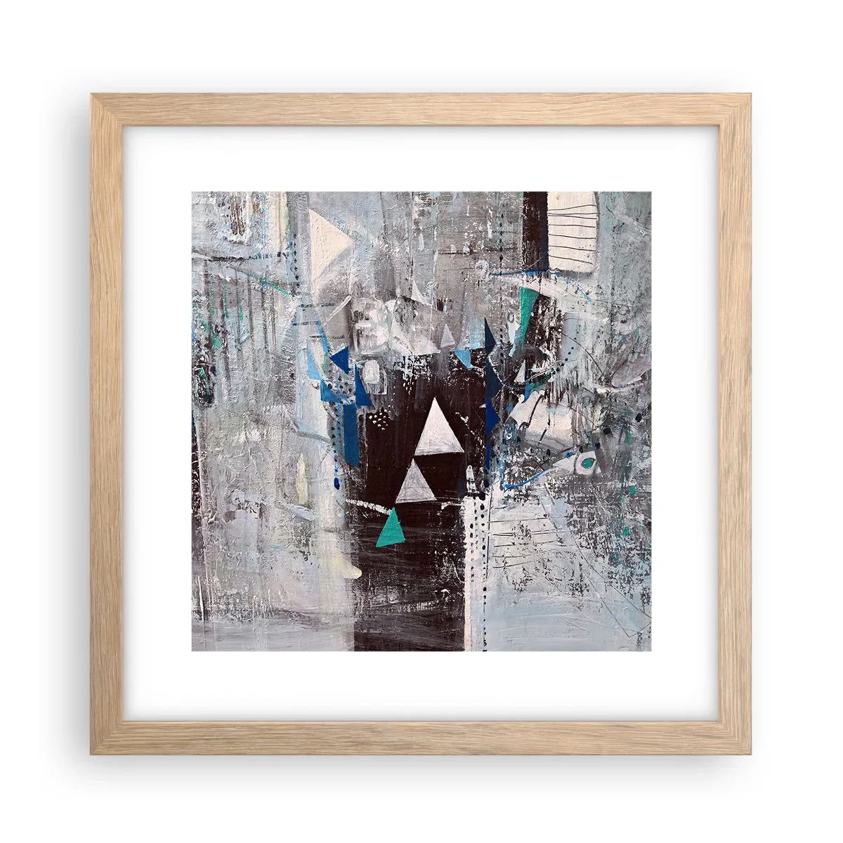 Poster in cornice rovere chiaro - L'ordine superiore dei triangoli - 30x30 cm