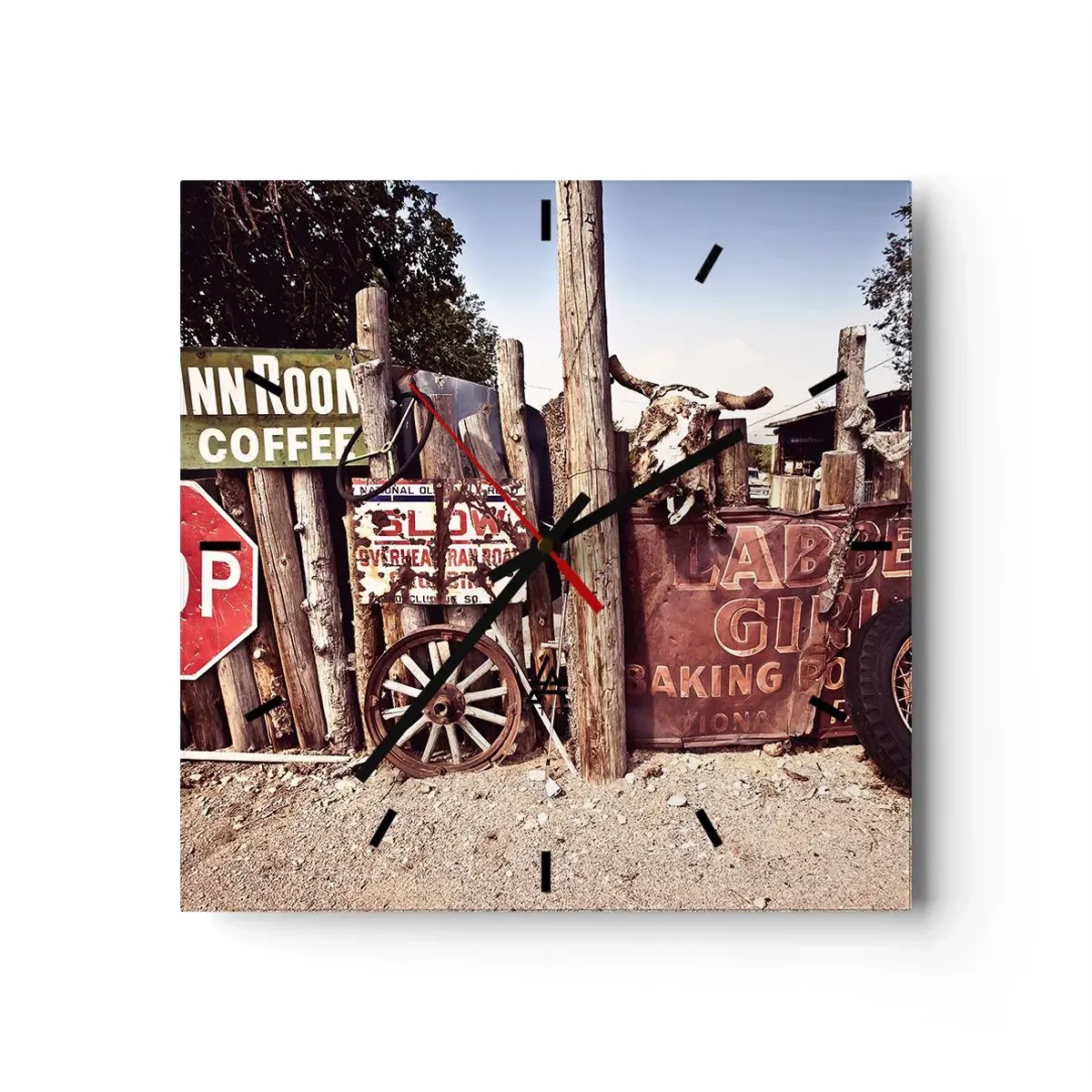 Orologio da parete - Orologio in Vetro - E il tempo si è fermato - 40x40 cm