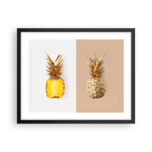 Poster in cornice nera - Ananas per due - 50x40 cm