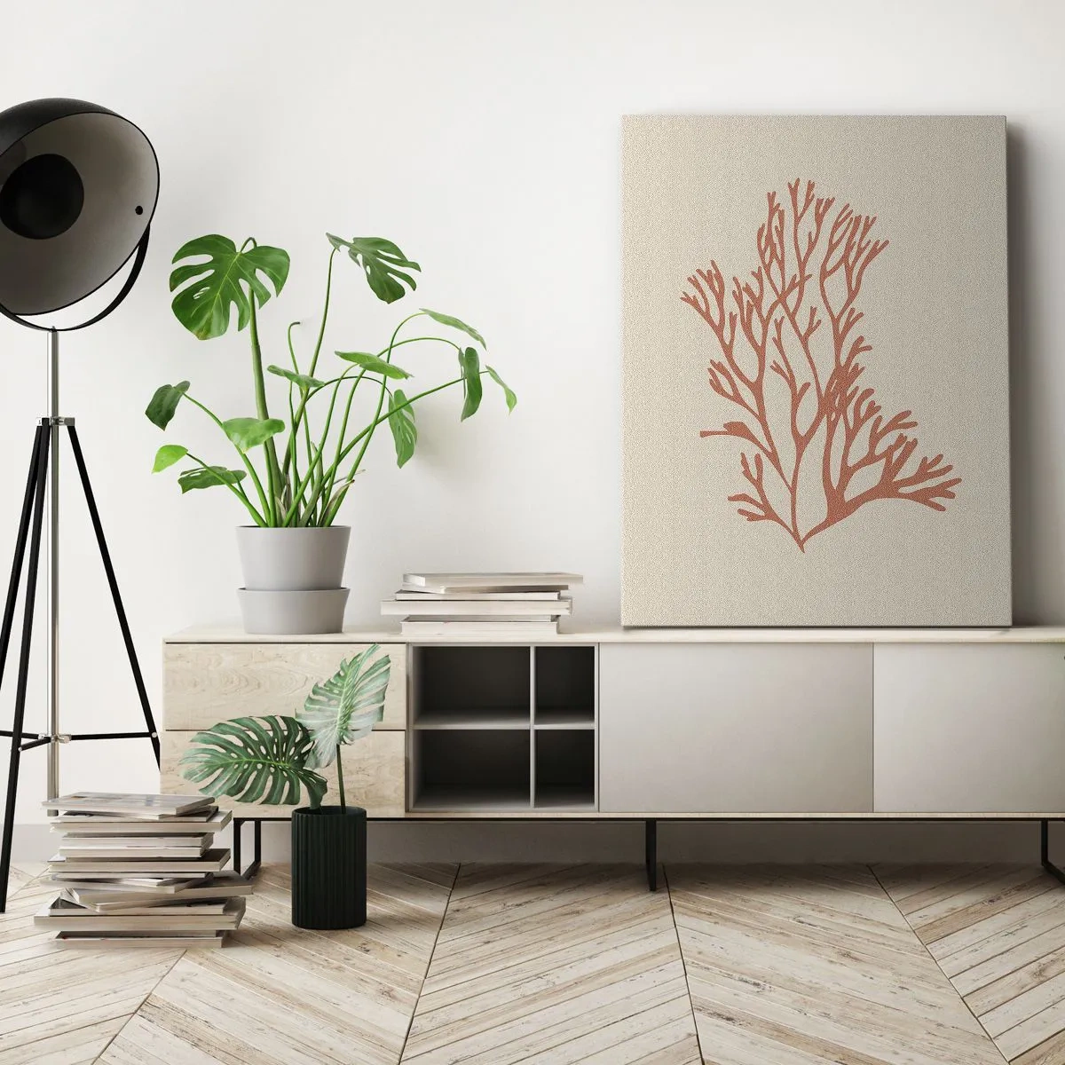 Quadro su tela - Stampe su Tela - Filigrana di corallo - 55x100 cm