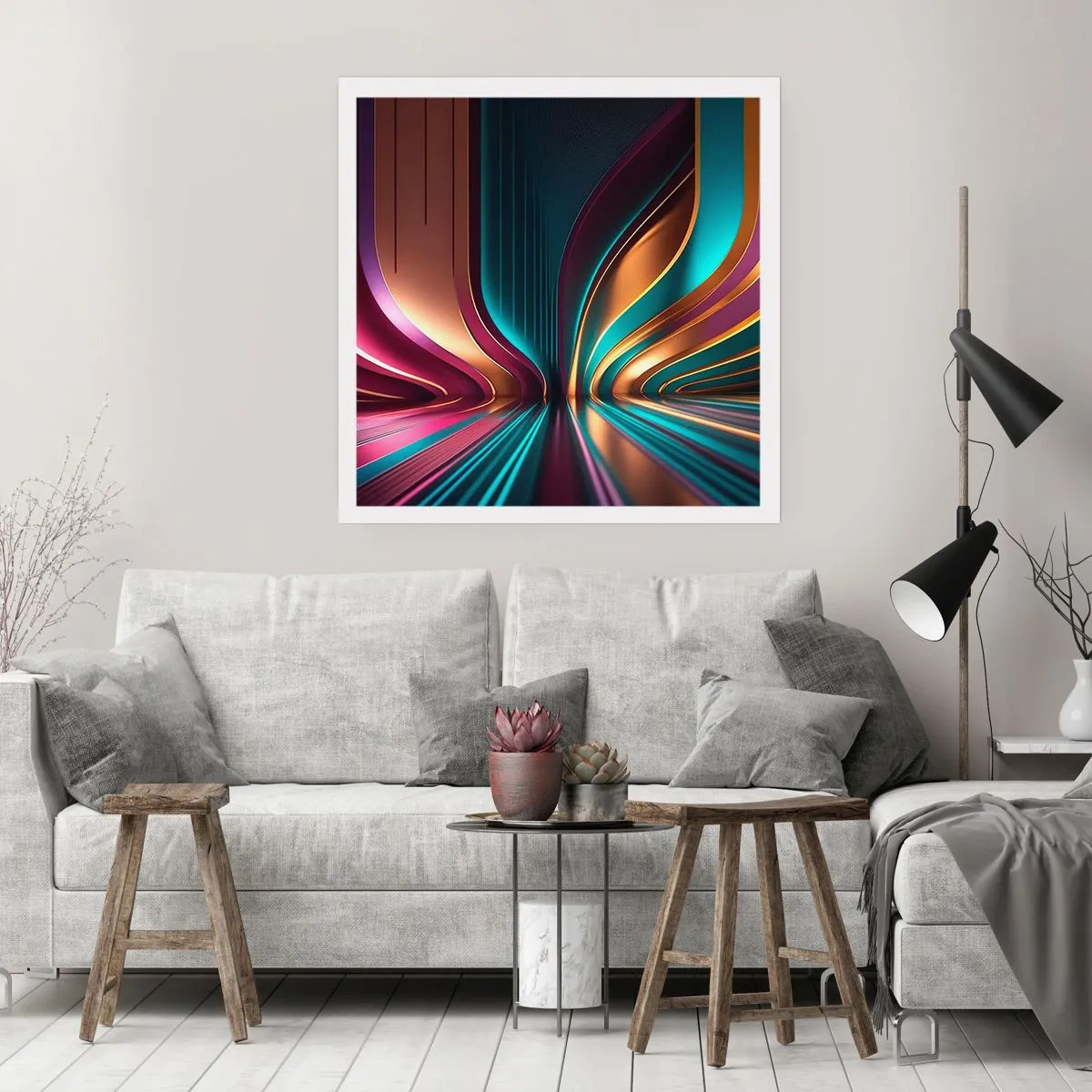 Poster - Architettura di luce - 40x40 cm