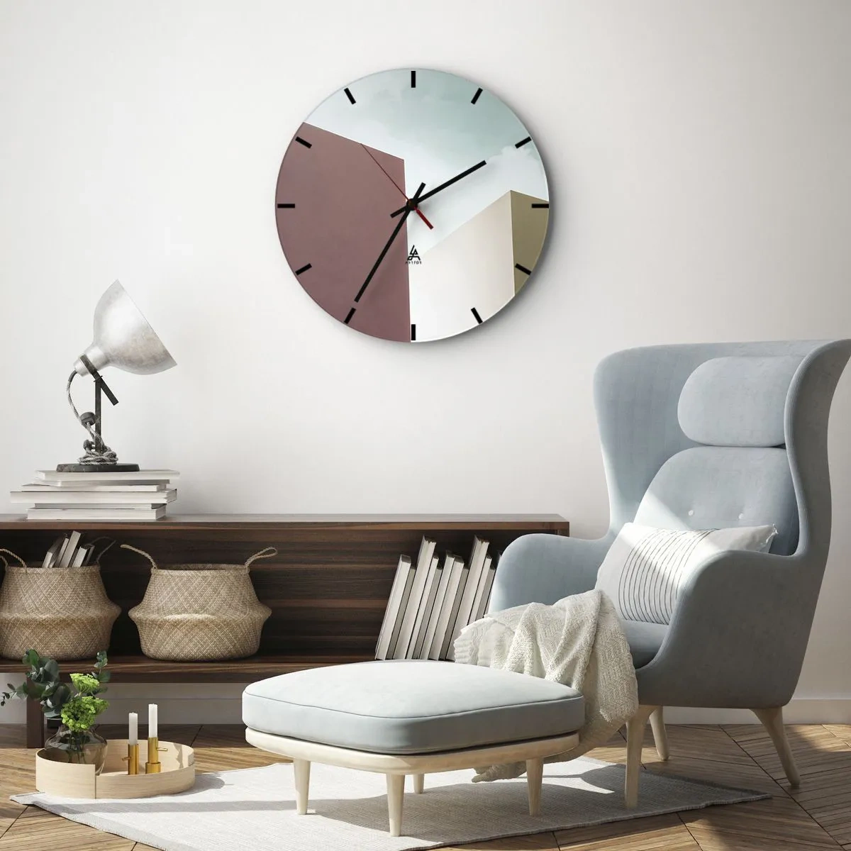 Orologio da parete - Orologio in Vetro - Geometria di un'estate assolata - 30x30 cm
