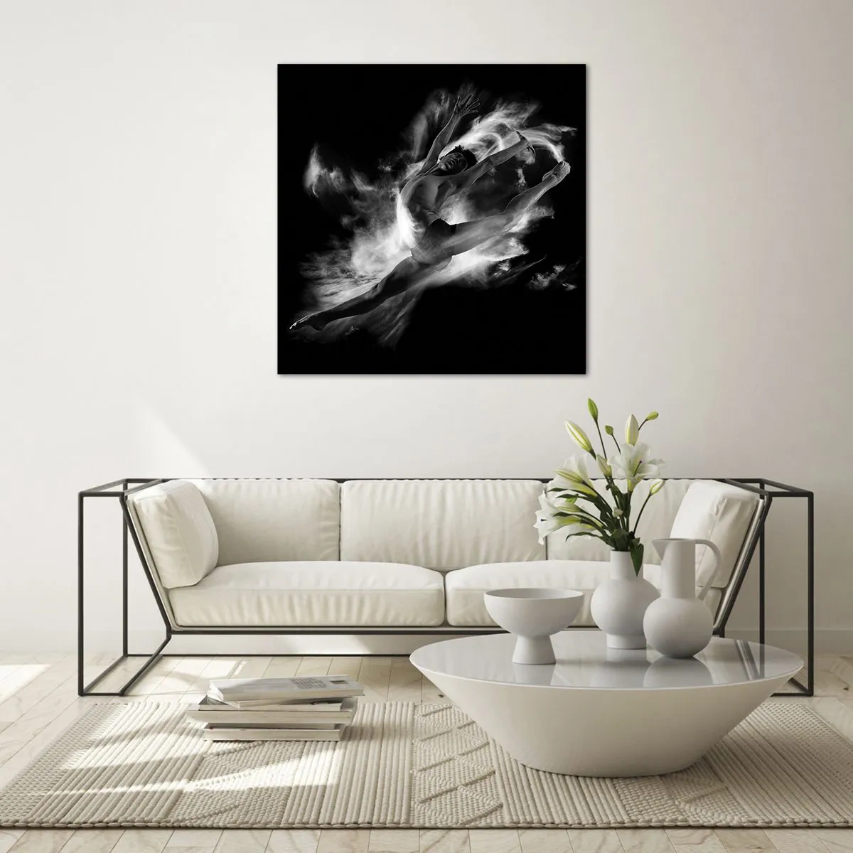 Quadro su vetro - Fermo in volo - 60x60 cm