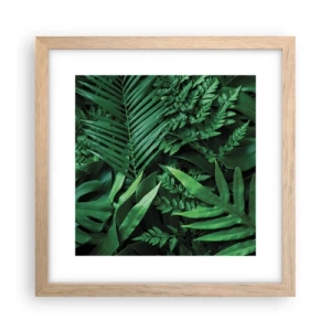 Poster in cornice rovere chiaro - Avvolti nel verde - 30x30 cm