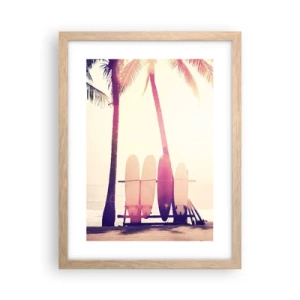 Poster in cornice rovere chiaro - Sarà un giorno fantastico - 30x40 cm