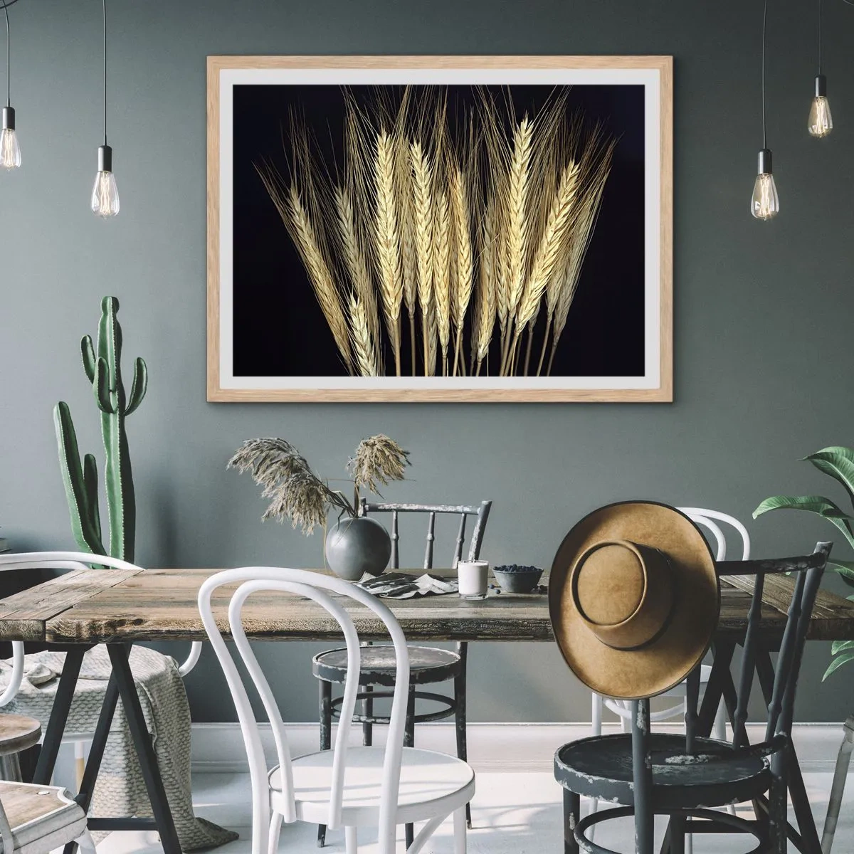 Poster in cornice rovere chiaro - Magia rustica - 50x40 cm