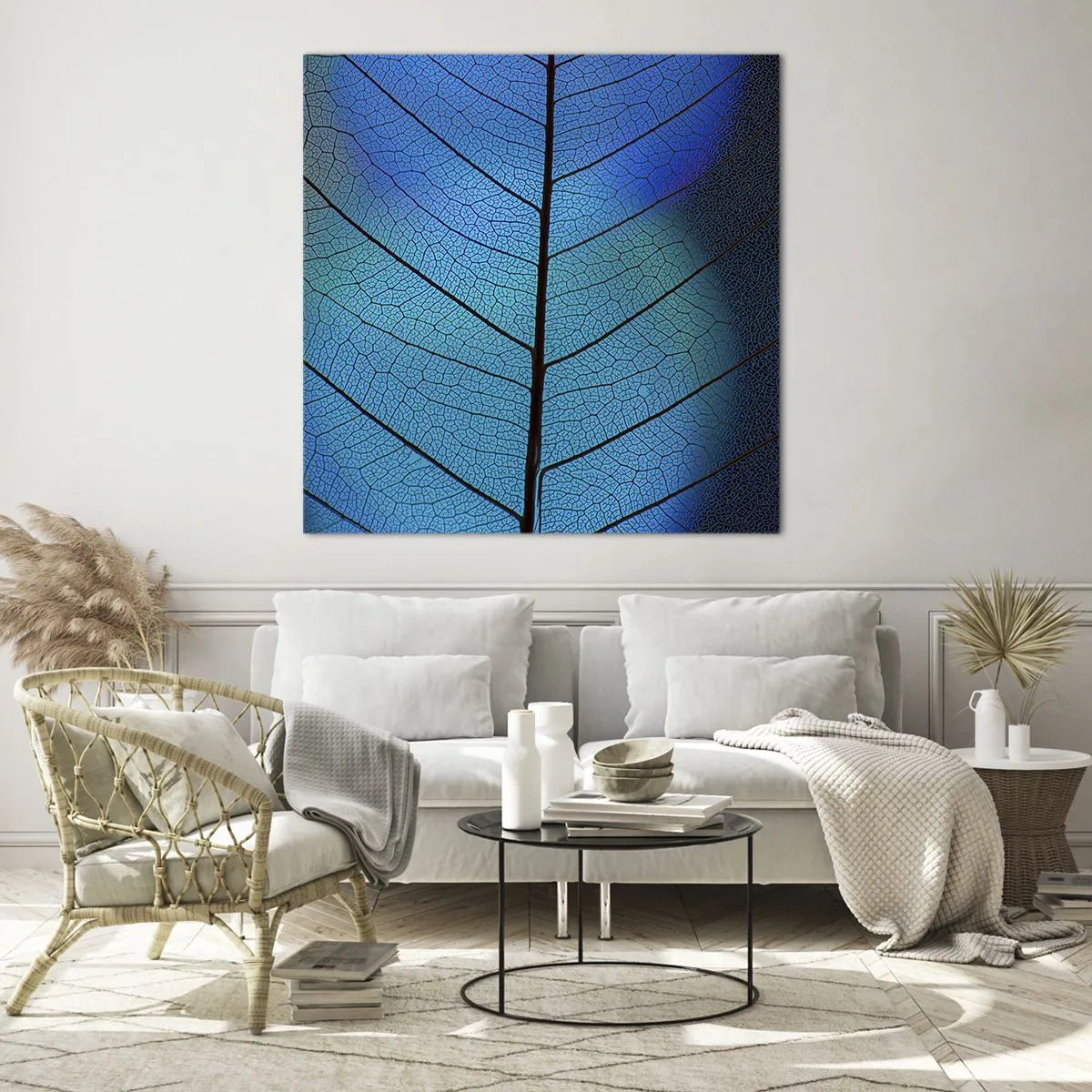 Quadro su vetro - Struttura intricata - 70x70 cm