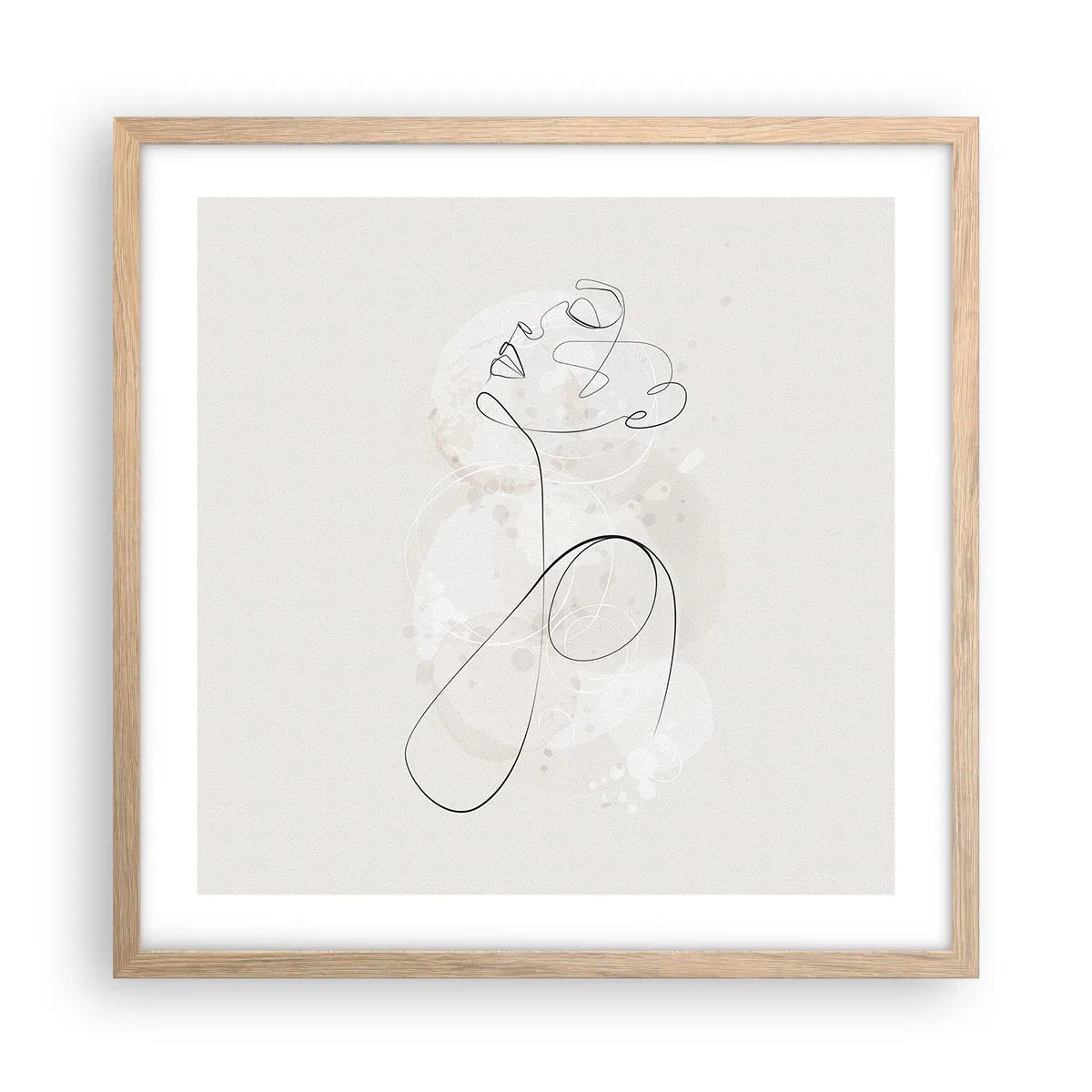 Poster in cornice rovere chiaro - La spirale della bellezza - 50x50 cm