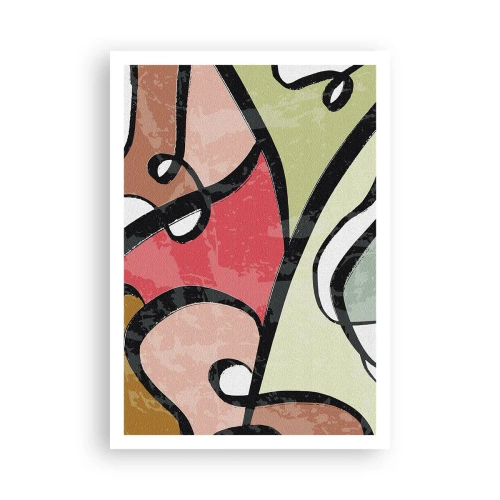 Poster - Piroette tra i colori - 70x100 cm