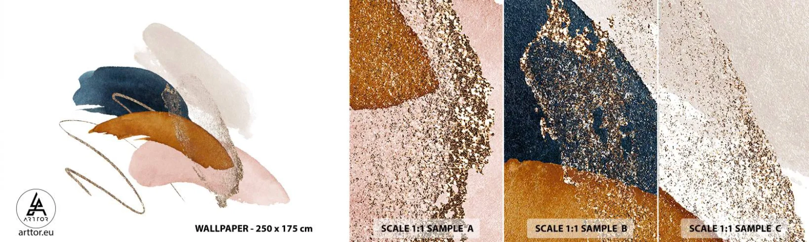 Campione di Fotomurale Adesivo Deluxe Sticker - Composizione alata - Astrazione, Pezzo, Progetto - 100x30 cm