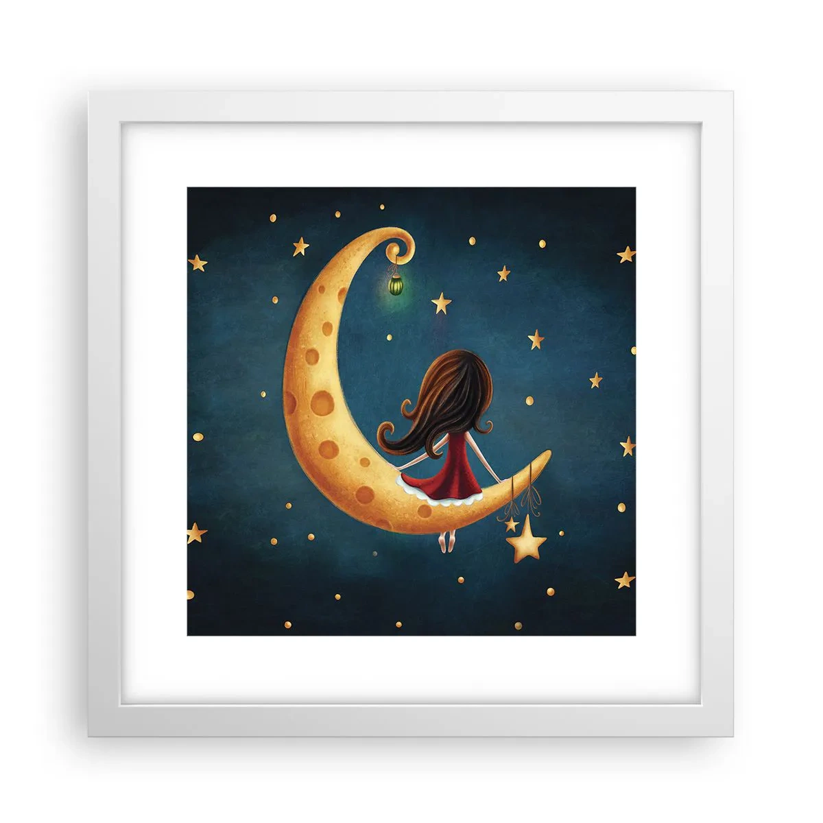 Poster in cornice bianca - Una volta... - 30x30 cm