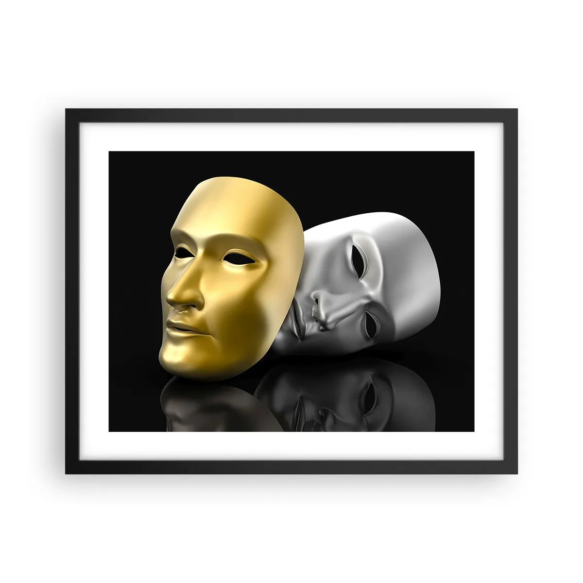 Poster in cornice nera - La vita è teatro - 50x40 cm