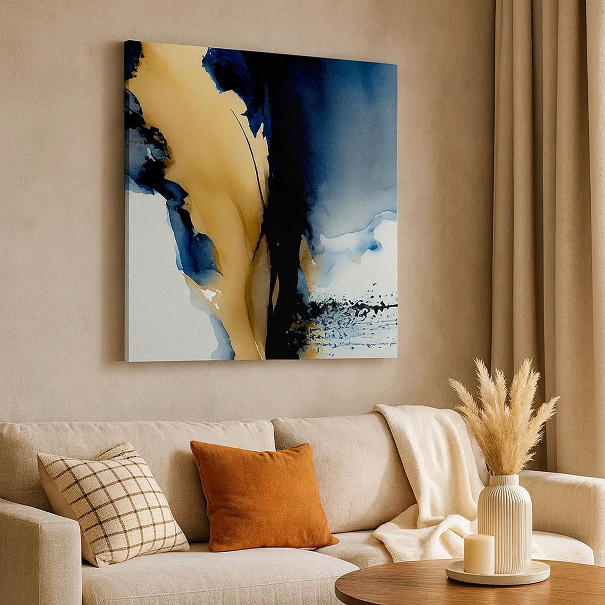 Quadro su tela - Stampe su Tela - Dietro la cortina - 30x30 cm