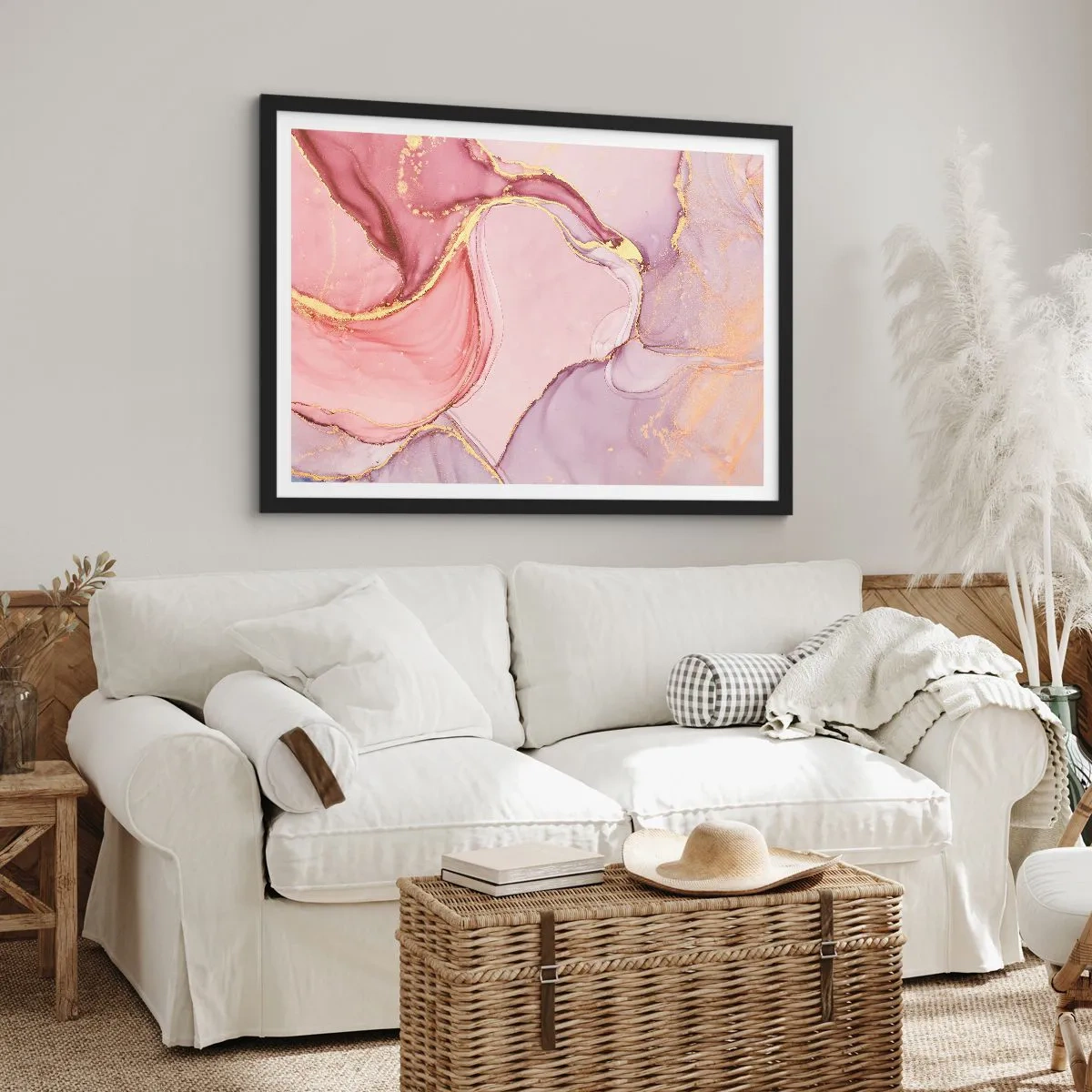 Poster in cornice nera - La carezza dei colori - 40x30 cm